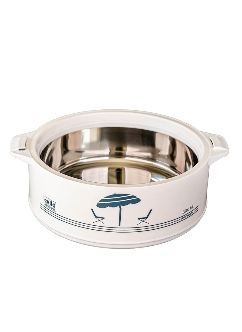 Cello - Cello 3Pcs Hotpot Casserole With Two Handles | Insulated Bowl Great Bowl For Holiday & Dinner | Keeps Food Hot & Fresh For Long Hours, White Sizes: 850+1500+2500Ml - Image 1