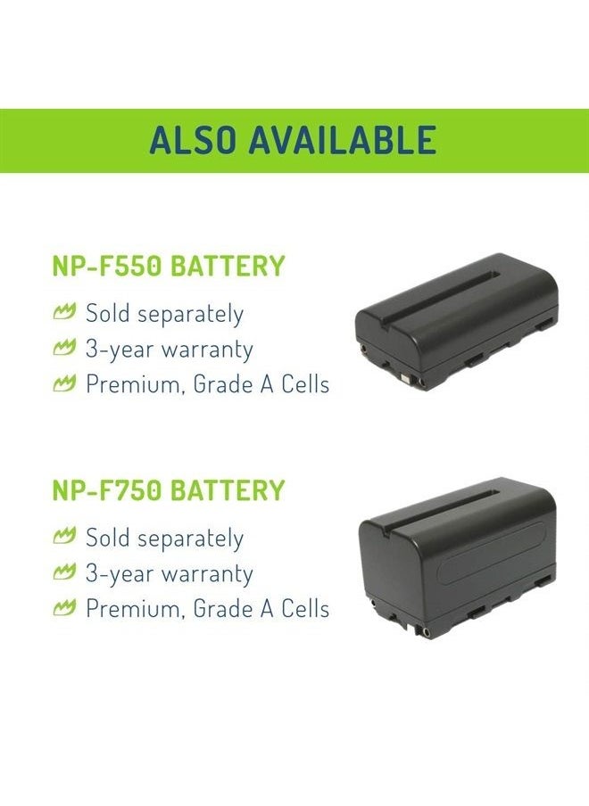Wasabi Power - Battery (2-Pack) and Dual Charger for Sony NP-F950, NP-F960, NP-F970, NP-F975 (L Series) - Image 1