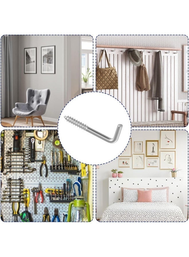 ستارك خطافات ستارك على شكل حرف L، 144 قطعة من خطافات التثبيت على الحائط بزاوية قائمة للتعليق - Image 4