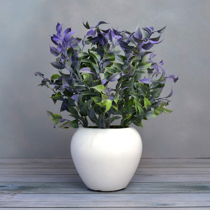 fancymart Artificial Latex Plant Big in Apple Pot Blue