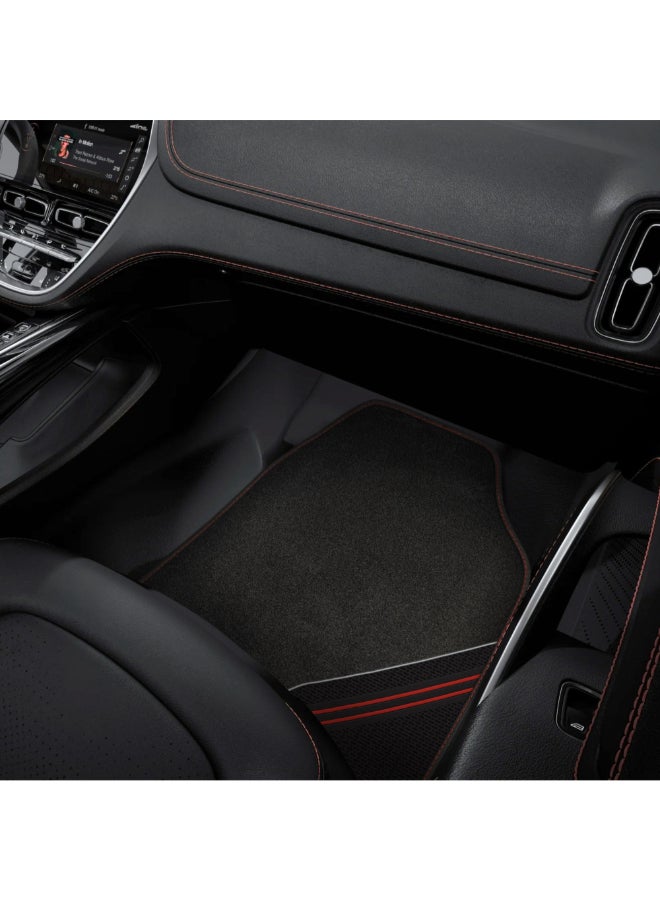 Red Bull 4-Piece Oracle Racing Gripped Back Universal Car Mats Black and Red 65 x 5 x 43 cm RBCM004BR - Image 2