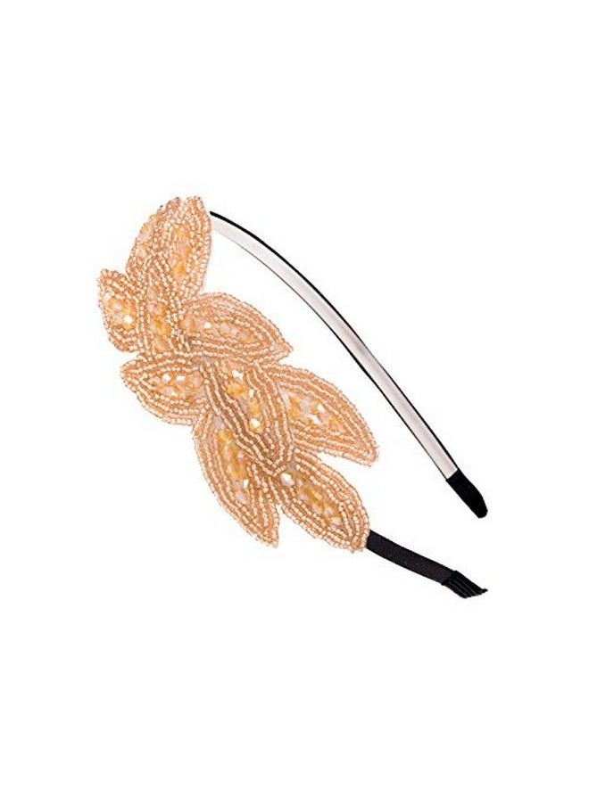 Alilang 1920S Gold Floral Leaf Flapper Headband  - Image 1