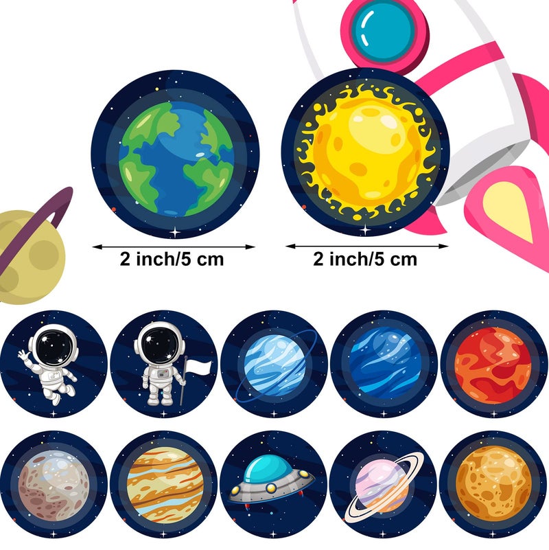 Chinco 120 Pcs Pee Targets for Boys Training Toilet Tinkle Flushable Paper Stickers You Pee on Boys Potty Training Targets Potty Aids Flushable Chart for Toddlers Use(Space Style) - Image 2