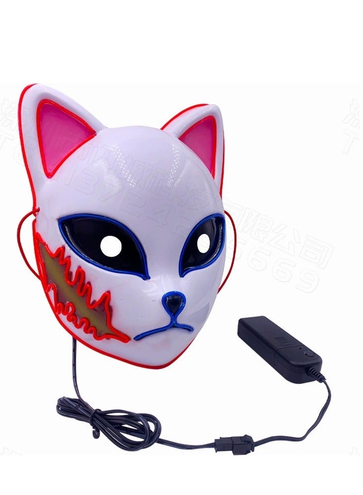 نعم سيدي. قناع مضيء من أنمي قاتل الشياطين كيميتسو نو يايبا، قناع أداء بإضاءة باردة - Image 4