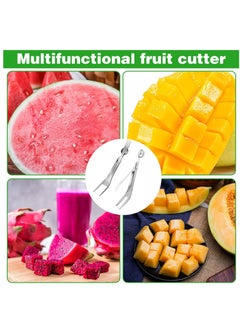 Excefore 2Pcs Watermelon Cutter, Stainless Steel Watermelon Slicer 3-In-1 Fruit Slicer Portable for Home Party Watermelon Cutter Slicer Tool, Thicken Stainless Steel Fruit Cutter Watermelon Slicer Cutter Tool  - Image 5
