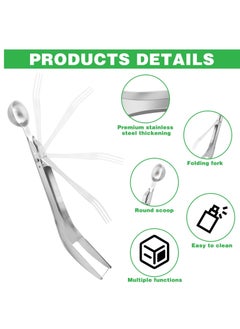 Excefore 2Pcs Watermelon Cutter, Stainless Steel Watermelon Slicer 3-In-1 Fruit Slicer Portable for Home Party Watermelon Cutter Slicer Tool, Thicken Stainless Steel Fruit Cutter Watermelon Slicer Cutter Tool  - Image 3