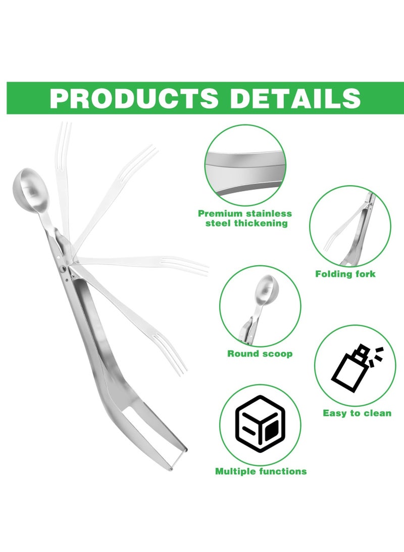 Excefore 2Pcs Watermelon Cutter, Stainless Steel Watermelon Slicer 3-In-1 Fruit Slicer Portable for Home Party Watermelon Cutter Slicer Tool, Thicken Stainless Steel Fruit Cutter Watermelon Slicer Cutter Tool  - Image 3