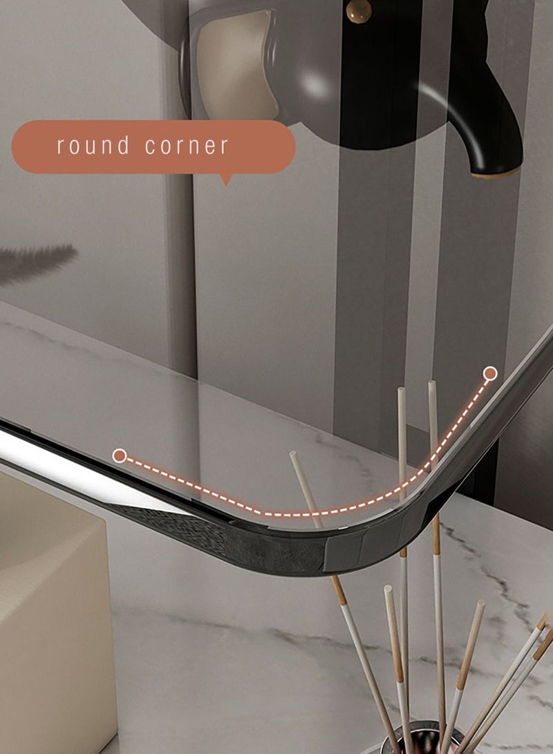 Merry Moments طاولة قهوة حديثة، طاولة جانبية للأريكة، طاولة جانبية، طاولة جانبية، طاولة وجبات خفيفة، طاولة بجانب السرير بتصميم بسيط لغرفة المعيشة وغرفة النوم والمكتب والتجزئة، ارتفاع 60 × طول 48 × عرض 48 سم - Image 4