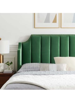 A to Z Furniture سرير دانييلا معنقدة بحجم كينغ مقاس 180x200 سم باللون الأخضر  - Image 3