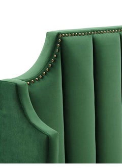 A to Z Furniture سرير دانييلا معنقدة بحجم كينغ مقاس 180x200 سم باللون الأخضر  - Image 4