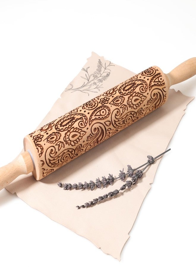 XINBADA 17" Premium Wooden Rolling Pins for Baking with European Embossed Designs | 3mm Deep Springerle Cookie Molds | Christmas Rolling Pin & Baking Gifts for Women | Includes 3-in-1 Cleaning Brush - Image 1