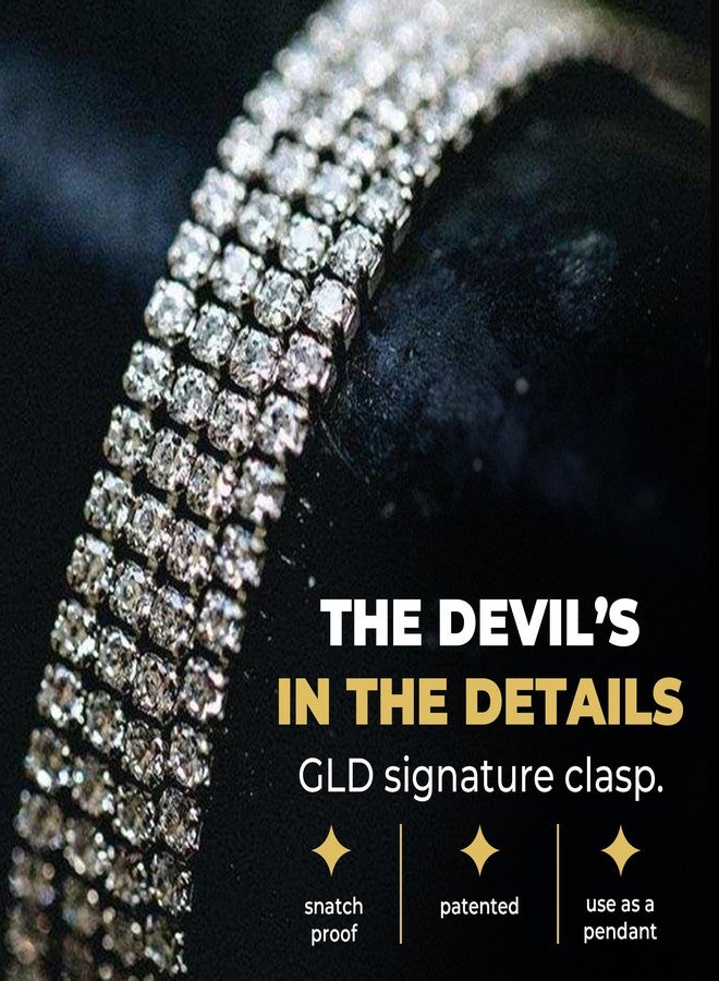 GLD Micro Tennis Chain Necklace for Men and Women - 18", 14K White Gold-Plated Chain with Premium Travel Pouch - Snatch-Proof Clasp, Sweat-Proof, Fade-Resistant - Lifetime Quality, Designed in Miami - Image 3