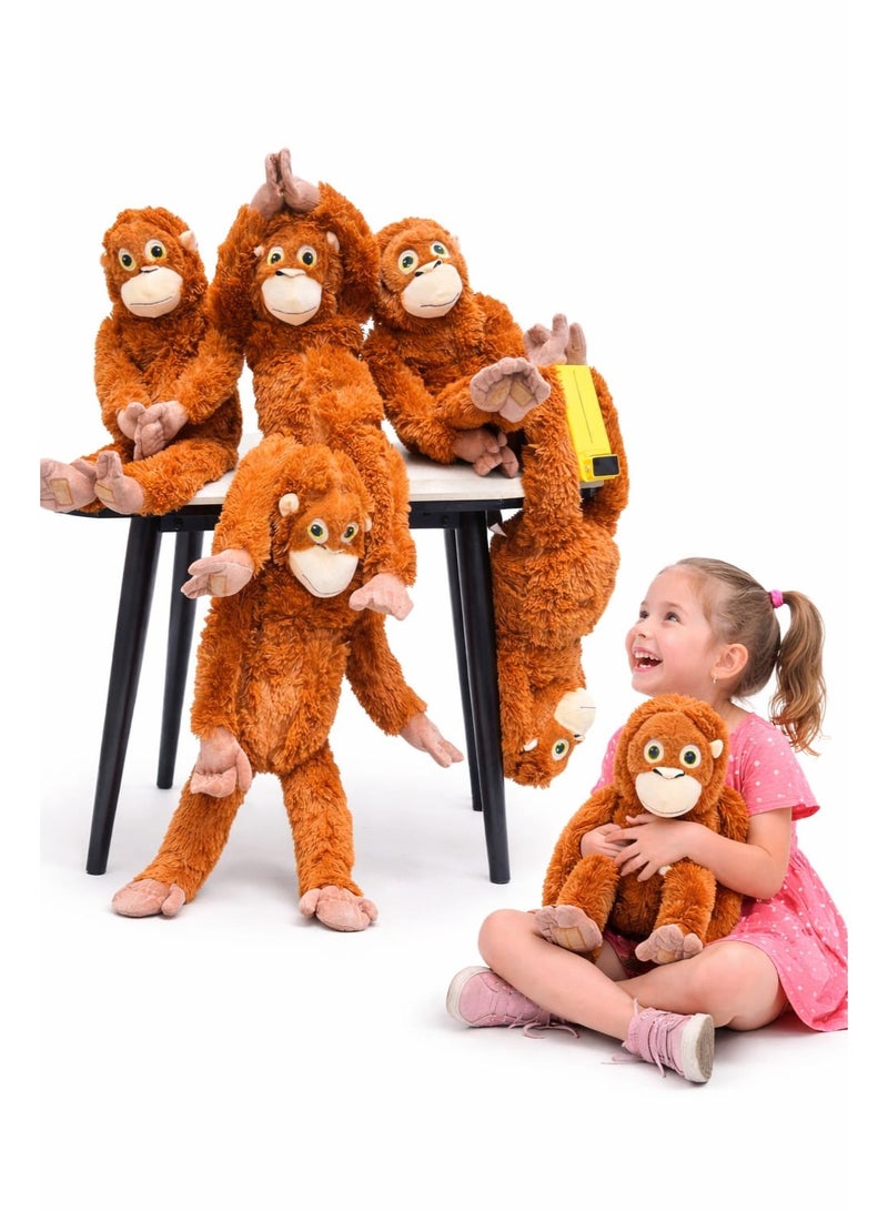 Rakzai Cute Monkey Plush Toy for Kids | Soft & Huggable Stuffed Animal | Hanging Orangutan Doll | Perfect Gift for Boys & Girls ( 1 Pack ) - Image 1
