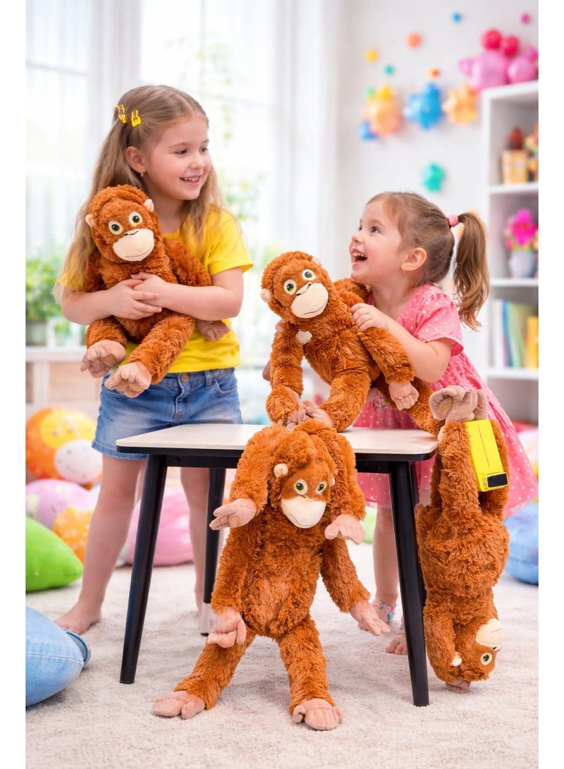 Rakzai Cute Monkey Plush Toy for Kids | Soft & Huggable Stuffed Animal | Hanging Orangutan Doll | Perfect Gift for Boys & Girls ( 1 Pack ) - Image 2