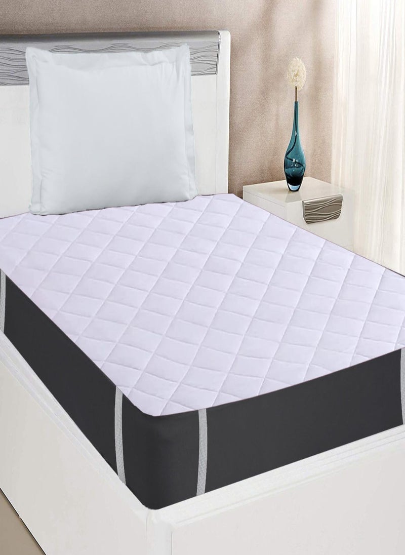 Blueberry Ultra Soft Comfort Mattress Protector Mattress Topper Cover 4 Corner Elastic 160x200cm  - Image 1