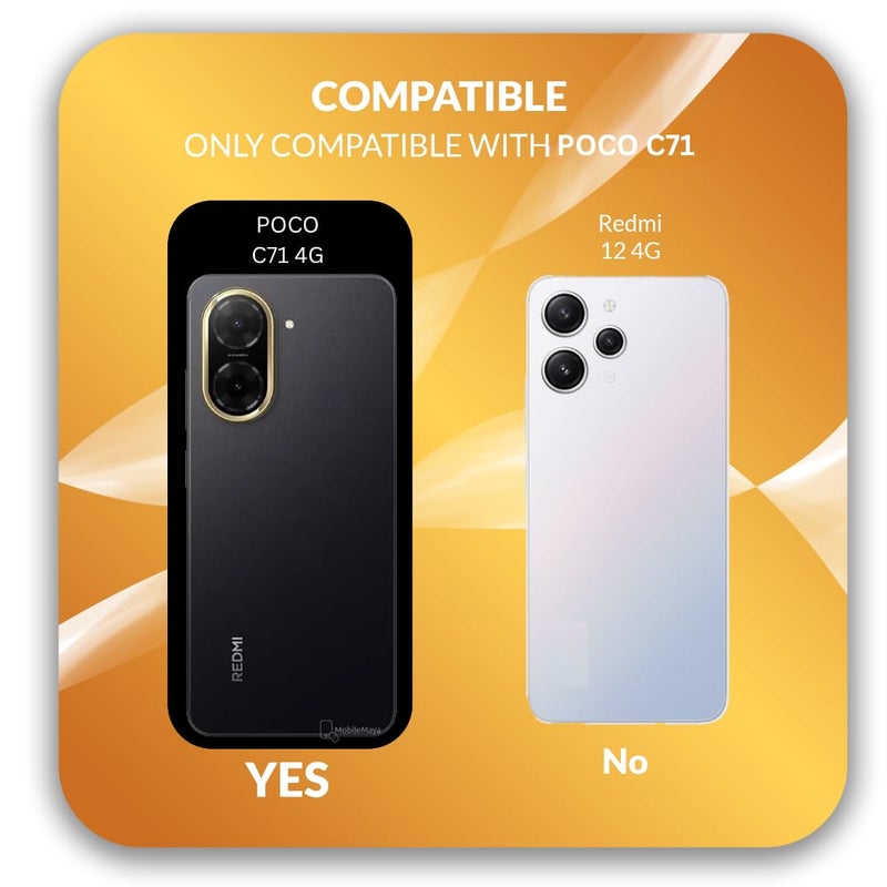 ShieldTech Back Cover Case + Screen Protector for POCO C71 4G | Camera Protection | Transparent Mobile Phone Back Case Cover for Poco C 71 / POCO C71 4G | TPU Transparent Mobile Phone Back Cover Case - Image 5