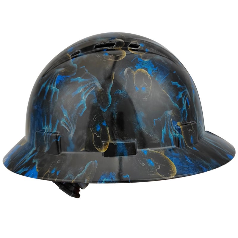 TOKISHI Full Brim Hard Hat - OSHA Safety Helmet Durable Lightweight Carbon Fiber Hard Hat, 6-Point Ratchet Suspension Protective Gear for Men and Women - Image 1