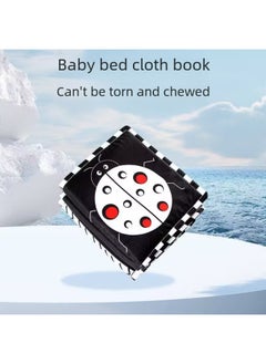 Generic Baby Bed Wall Cloth Book Black And White Cartoon Animal Bed Hanging Bite Anti-Kick Baby Bed Wall Baby Toys-Color:N006E Black And White Red Bed Crab  - Image 2
