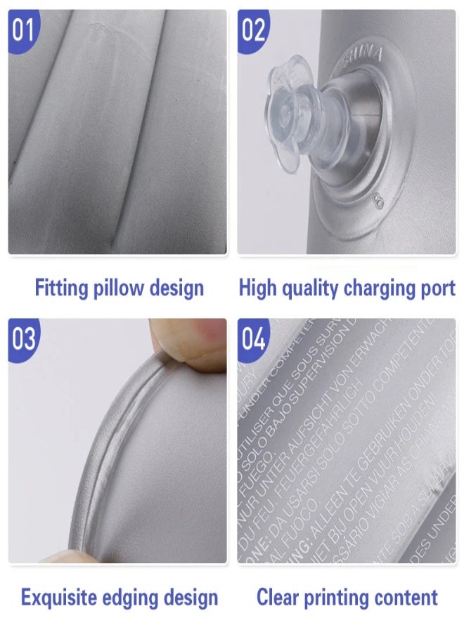 AROAQ 47x30cm Air Cushion Pillows Outdoor Camping Sleep Cushion Portable Folding Square Inflatable Pillows Ultralight Travel Backrest , Blue - Image 4