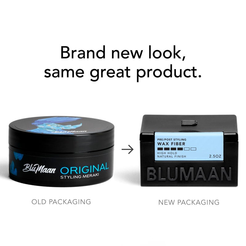 BluMaan Wax Fiber For Men - Adds Volume & Controls Hair All Day Hold - Natural Finish For All Hair Types - Original Styling Meraki - Image 2