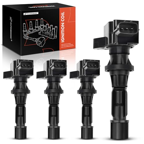 A-Premium Engine Ignition Coil Packs Compatible with Mazda 3 6 CX7 MX-5 Miata I4 2.0L 2.3L 2.5L 4-PC Set - Image 1