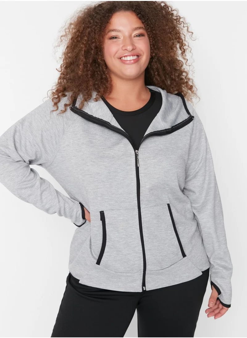 Trendyol Curve Hooded Detailed Sweatshirt
