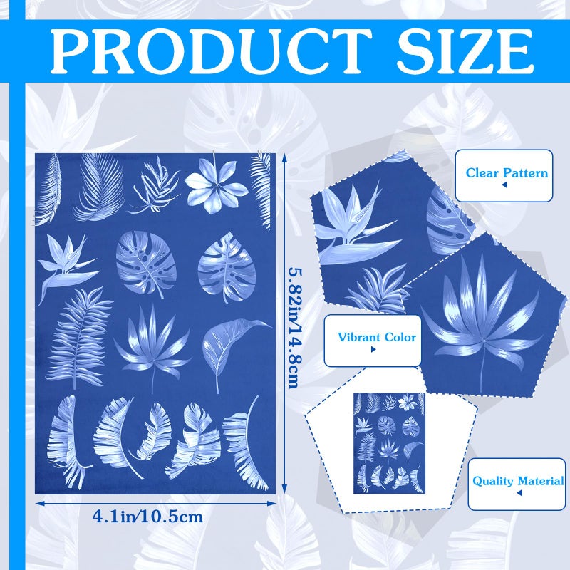 Eersida 60 Sheets Sun Print Paper Kit Cyanotype Paper High Sensitive Solar Paper Nature Solar Activated UV Sun Printing Art Drawing Paper for Kids Arts Crafts DIY Project(4.13 X 5.83 Inch,Light Color) - Image 2