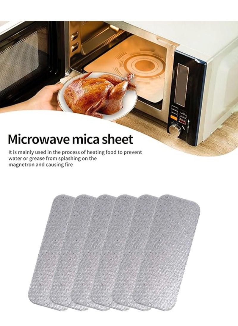 Apustim 6 Pieces Microwave Oven Parts Waveguide Cover Universal Mica Sheet Microwave Oven Repair Parts Suitable for Kitchen Home Office Restaurant（115mmX46mm）  - Image 2
