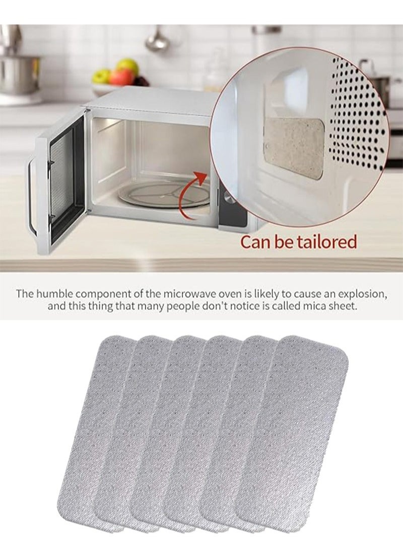 Apustim 6 Pieces Microwave Oven Parts Waveguide Cover Universal Mica Sheet Microwave Oven Repair Parts Suitable for Kitchen Home Office Restaurant（115mmX46mm）  - Image 3
