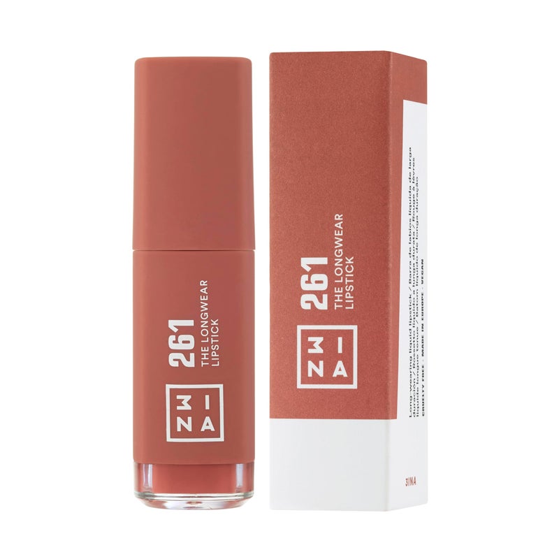 3INA The Longwear Lipstick - Matte Lipstick for Women - Moisturizing with 12-Hour Long Wear - Transfer-Proof and Highly Pigmented - 261-0.23 oz - Image 5