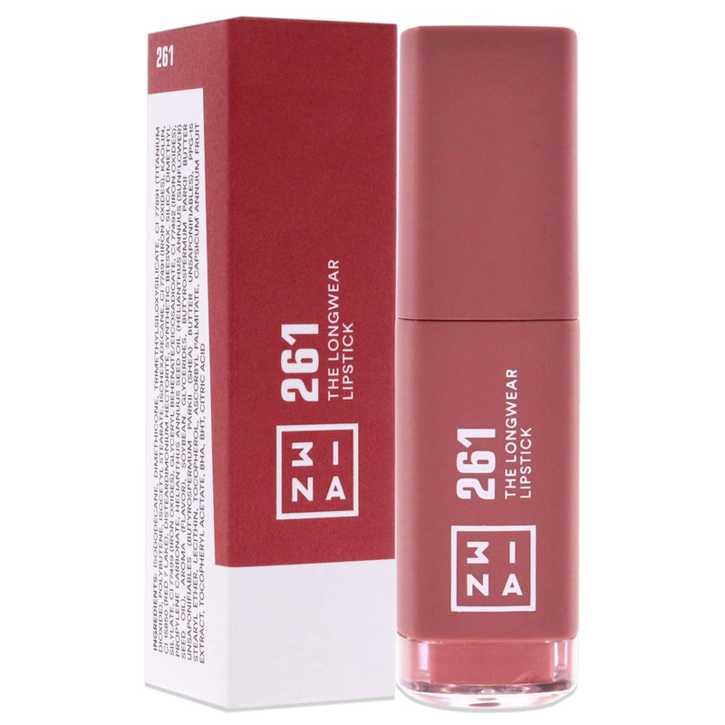 3INA The Longwear Lipstick - Matte Lipstick for Women - Moisturizing with 12-Hour Long Wear - Transfer-Proof and Highly Pigmented - 261-0.23 oz - Image 3