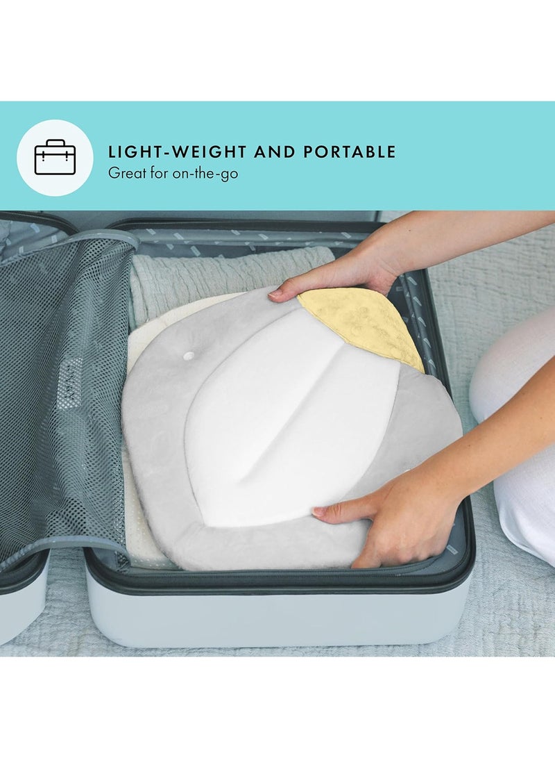 كرسي استحمام للرضع للحوض حوض استحمام مشمس مزهر طي حوض استحمام للأطفال الرضع والضروريات، هدية للطفل يناسب معظم الأحواض - Image 5