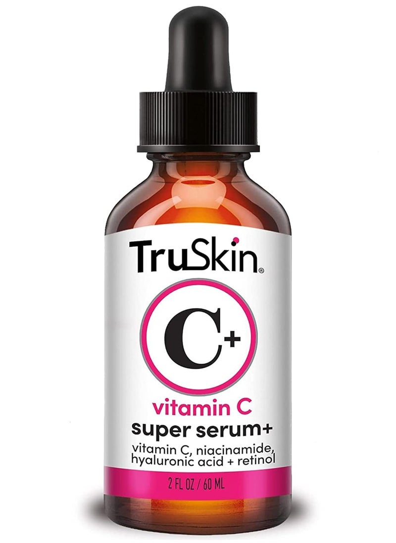 TruSkin - TruSkin Super Vitamin C Face Serum with Niacinamide, Retinol, Hyaluronic & Salicylic Acid (BHA) - All-in-One Anti Aging Facial Serum for Brightening, Firming, Dark Spots, Discoloration - 2 fl oz - Image 1