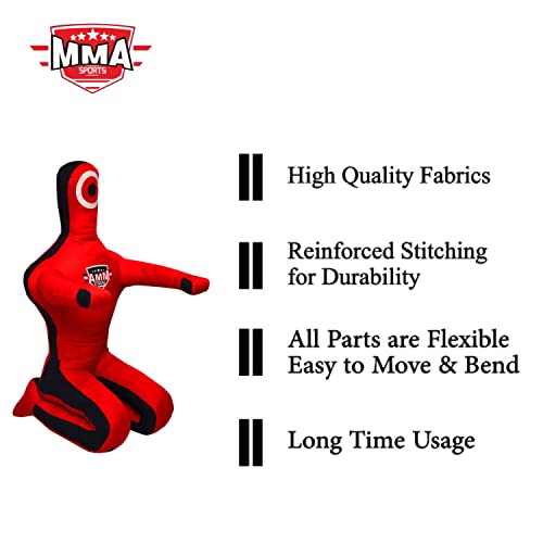 MMA Grappling Dummy BJJ Jiu Jitsu Brazilian Mixed Martial Art Wrestling Practice Dummies(Sitting 6 FT / 72 in) - UNFILLED - Image 3