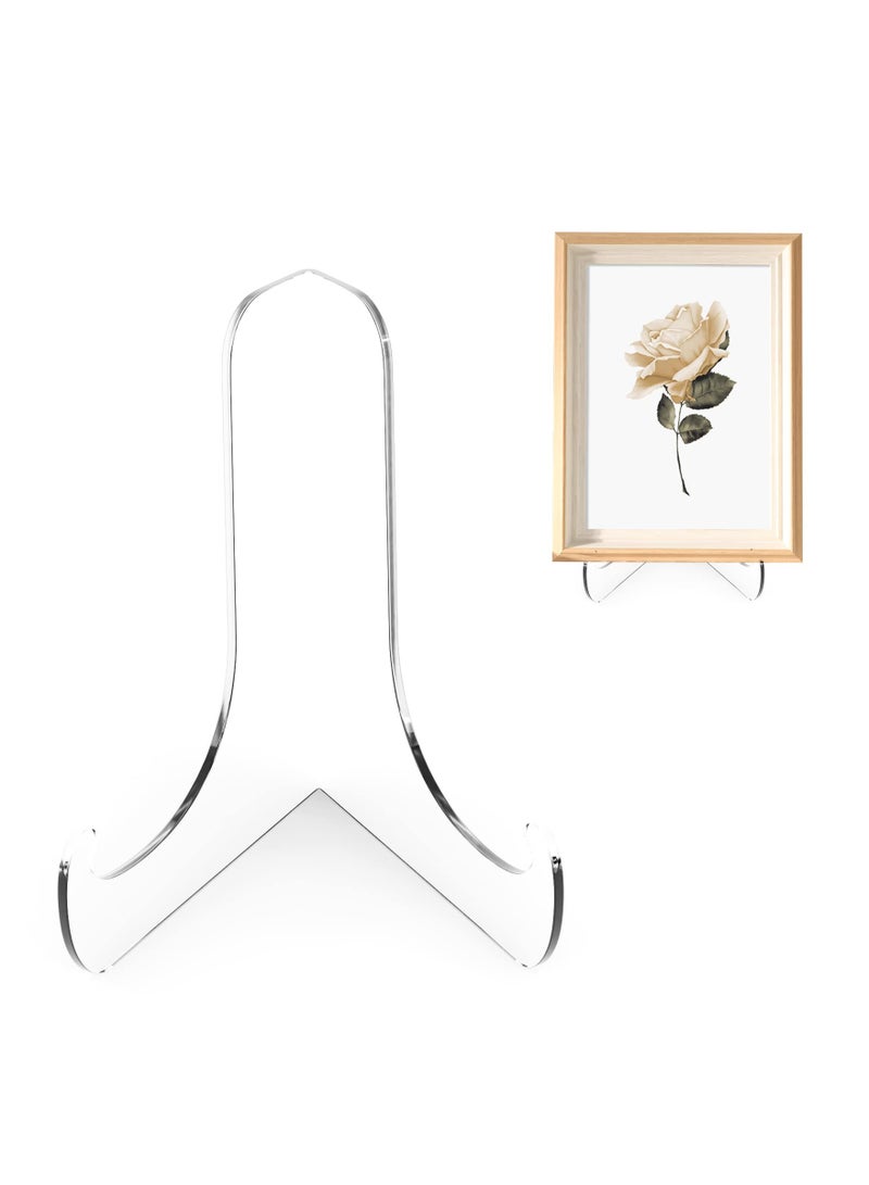 60-Degree Angle Acrylic Plate Stand, 3 inch 2PC Clear Acrylic Display Easel, Clear Tablet Holder for Displaying,3 H x 3.125 W x 2.5 D (4 Pack) - Image 1