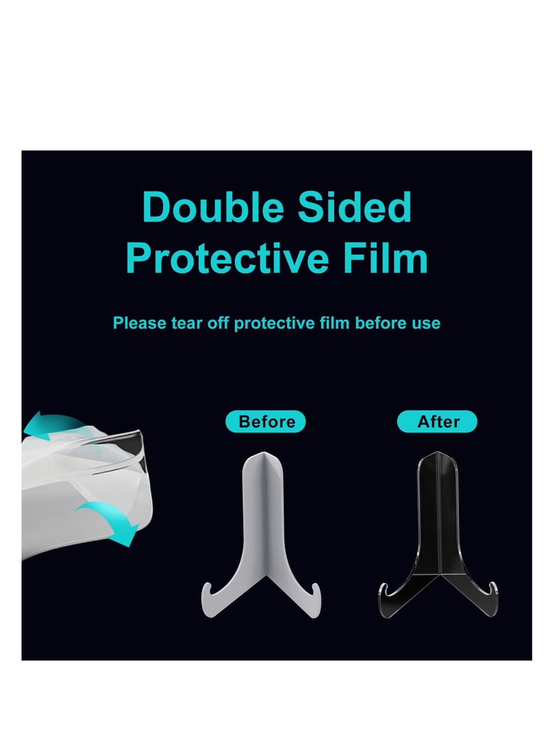 60-Degree Angle Acrylic Plate Stand, 3 inch 2PC Clear Acrylic Display Easel, Clear Tablet Holder for Displaying,3 H x 3.125 W x 2.5 D (4 Pack) - Image 5
