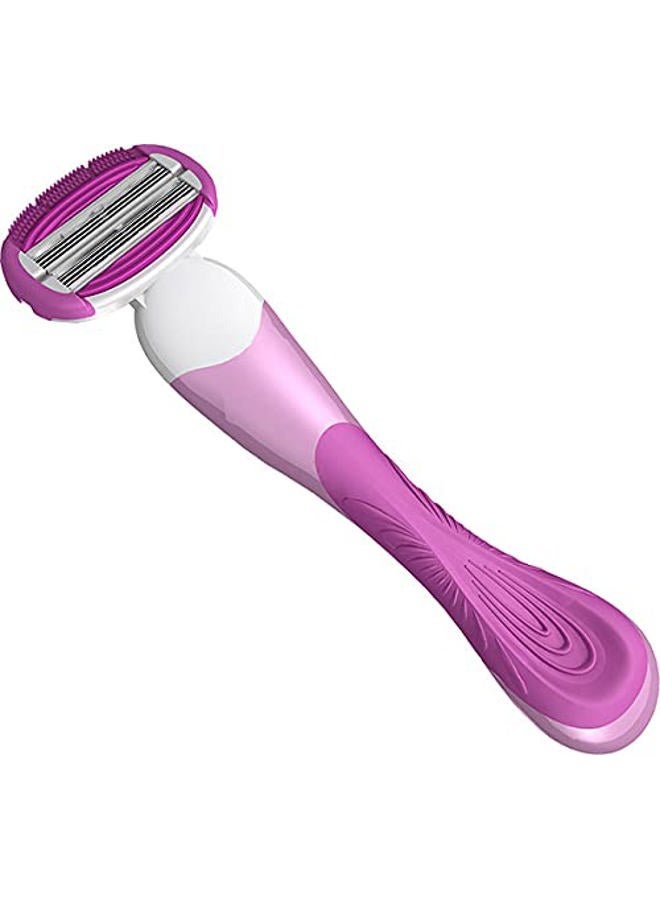 ShaveMOB 6-Blade Women's Razor Kit (Flex Head Handle + 24 Refills) - The Perfectionist Shaving Kit - Image 3