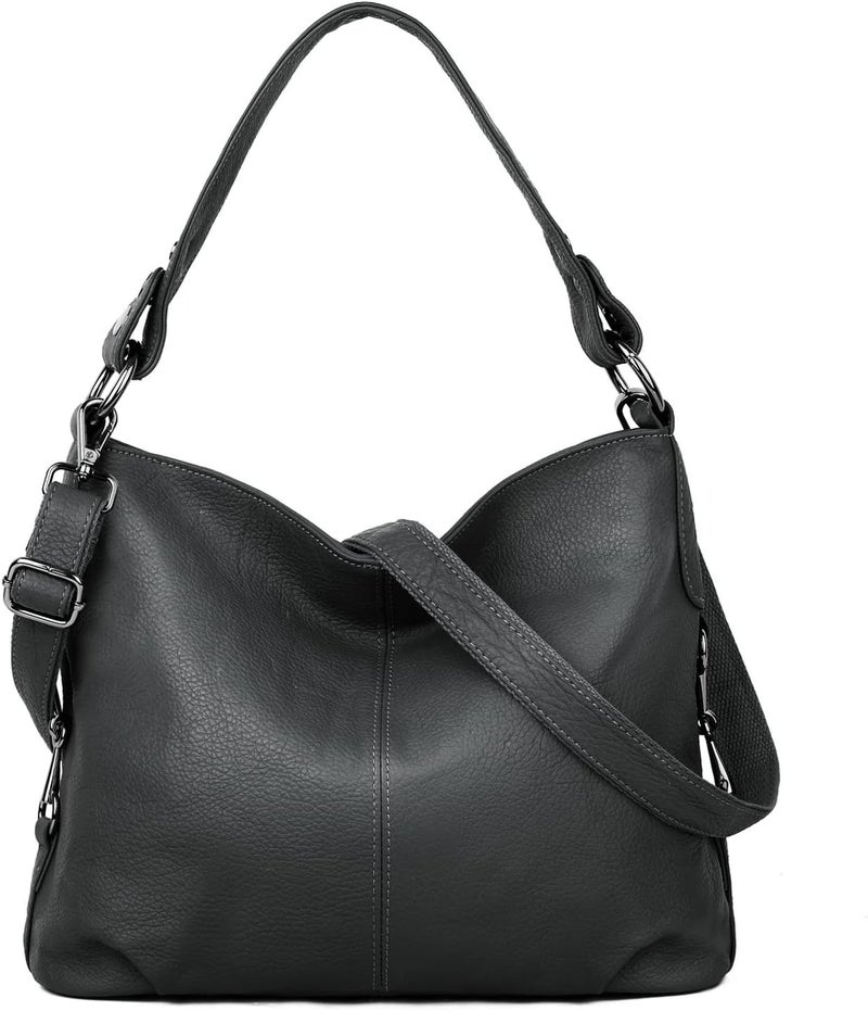 YALUXE Genuine Leather Shoulder Bags Stylish Hobo Handbags Purses Crossbody Bags for Women | Genuine Leather, Stylish - Image 1