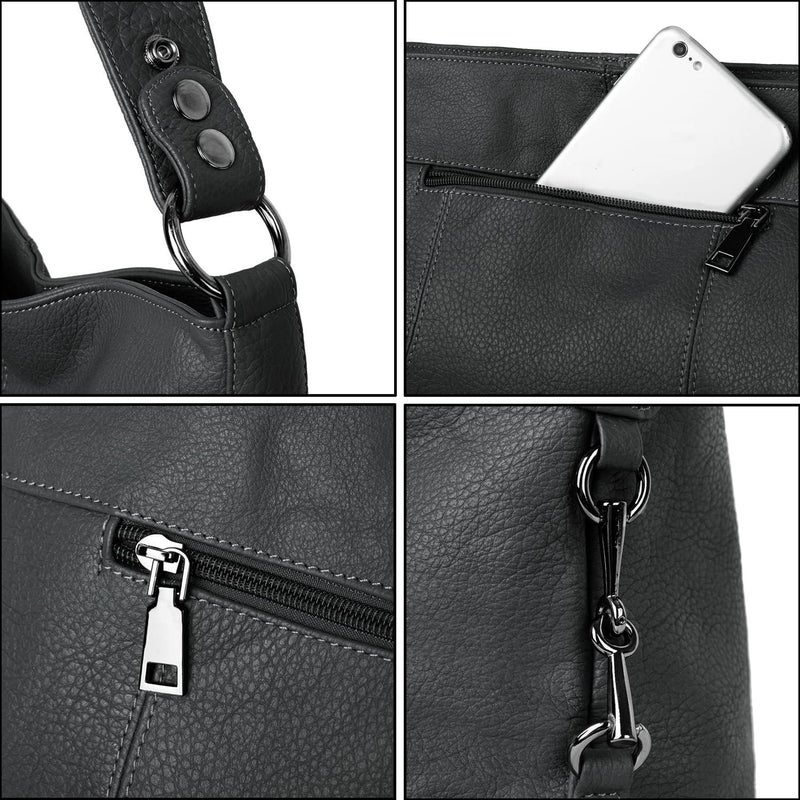 YALUXE Genuine Leather Shoulder Bags Stylish Hobo Handbags Purses Crossbody Bags for Women | Genuine Leather, Stylish - Image 5