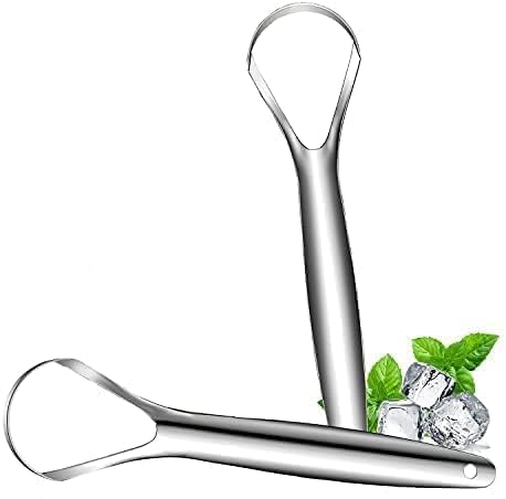 JIGVA Professional Stainless Tongue Scraper Medical Grade, Eco‑Friendly Oral Care Tool for Adults & Children Hygienic, Reusable Cleaner with Compact Carrying Case, 2Pcs - Image 1
