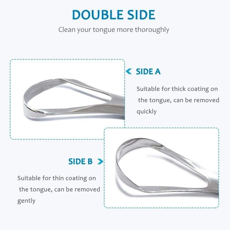 JIGVA Professional Stainless Tongue Scraper Medical Grade, Eco‑Friendly Oral Care Tool for Adults & Children Hygienic, Reusable Cleaner with Compact Carrying Case, 2Pcs - Image 4