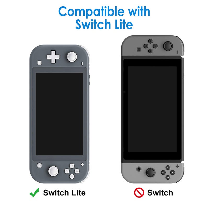 JETech Protective Case for Nintendo Switch Lite 2019, Grip Cover with Shock-Absorption and Anti-Scratch Design (HD Clear) - Image 2