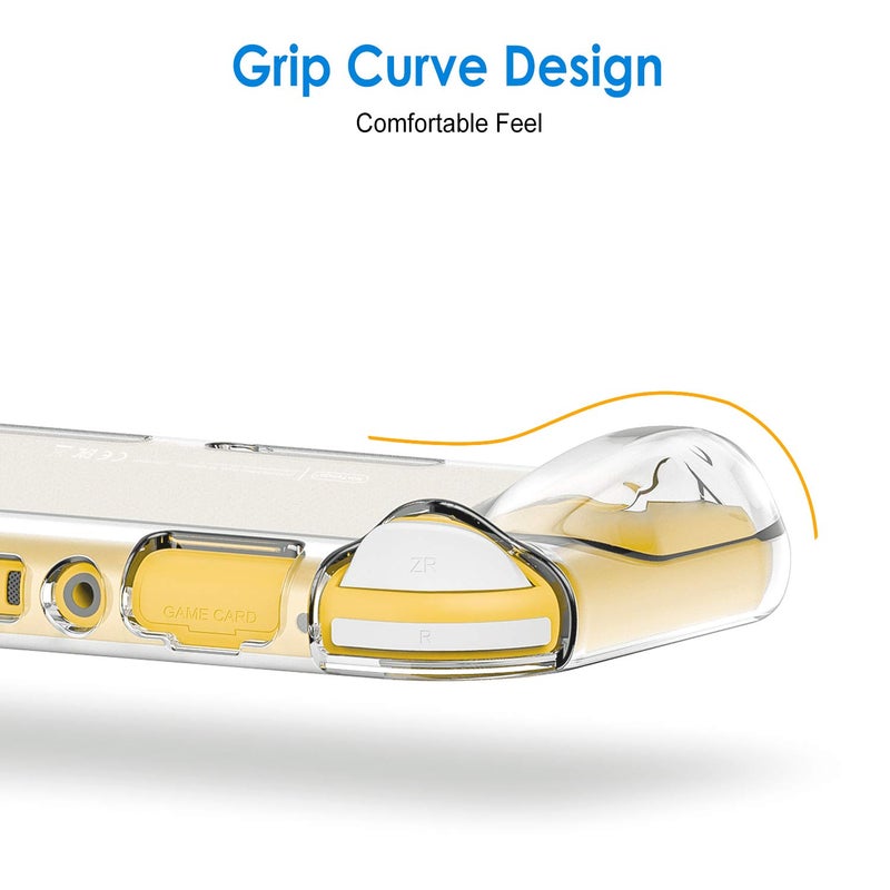 JETech Protective Case for Nintendo Switch Lite 2019, Grip Cover with Shock-Absorption and Anti-Scratch Design (HD Clear) - Image 4