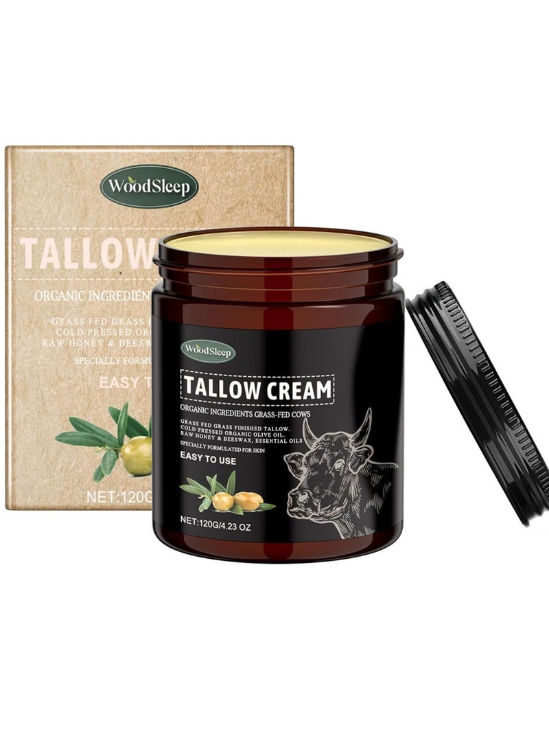 وودسليب كريم الشحم ، مرطب الوجه بلسم الشحم للوجه لتقليل الخطوط الدقيقة والتجاعيد ، بلسم الشحم الطبيعي مرطب بلسم الشحم ، العناية بالبشرة الحساسة للوجه الشحم (4.23 أوقية) - Image 1