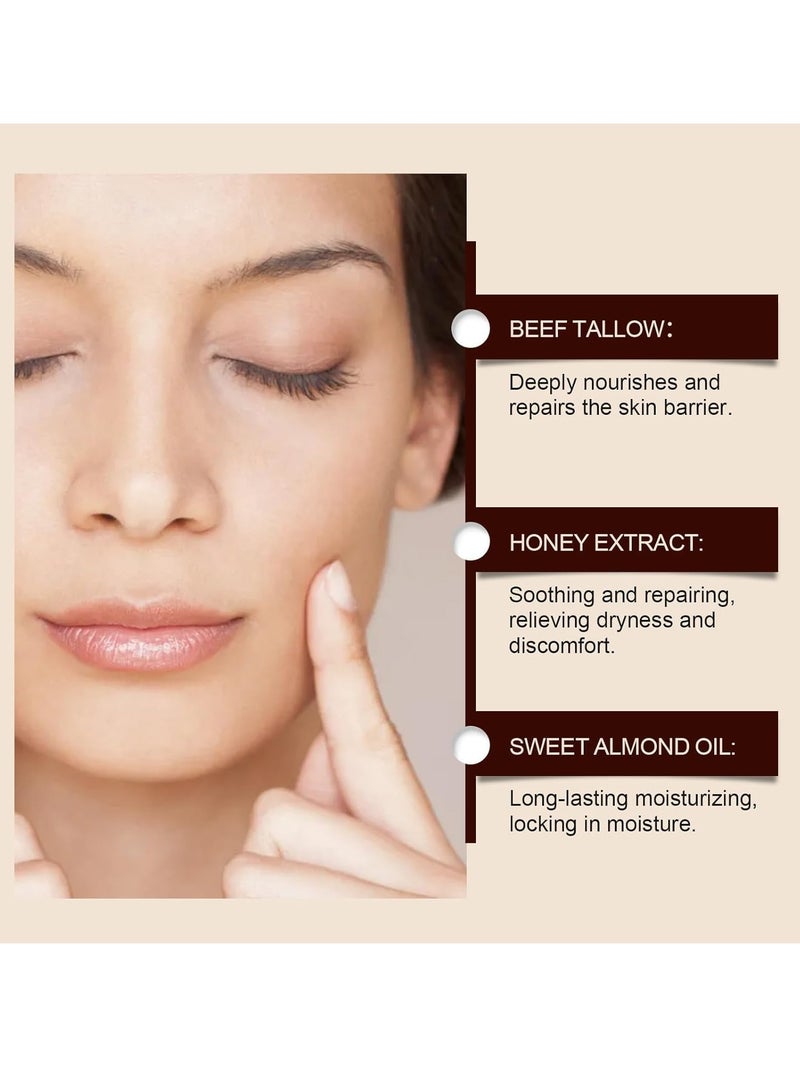 وودسليب كريم الشحم ، مرطب الوجه بلسم الشحم للوجه لتقليل الخطوط الدقيقة والتجاعيد ، بلسم الشحم الطبيعي مرطب بلسم الشحم ، العناية بالبشرة الحساسة للوجه الشحم (4.23 أوقية) - Image 5