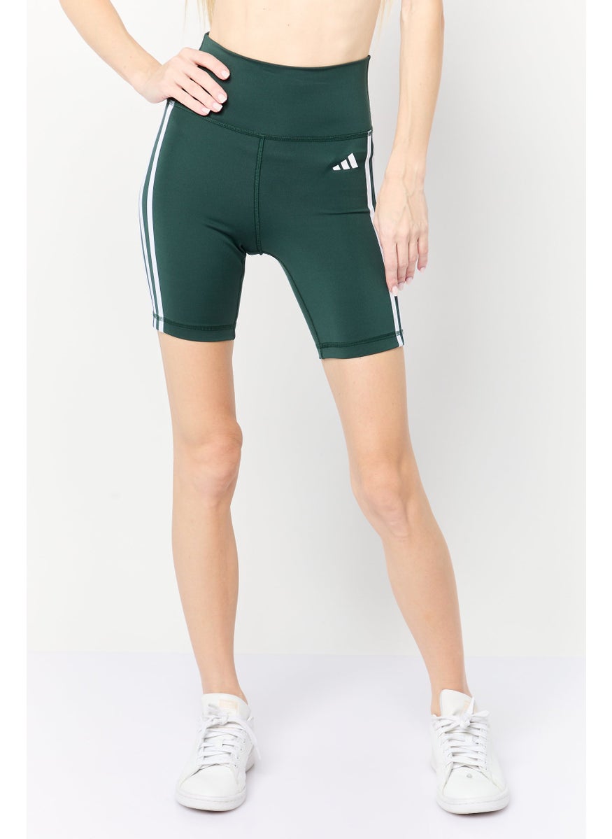 Adidas Women Tight Fit Training Bike Shorts, Dark Green  - Image 1