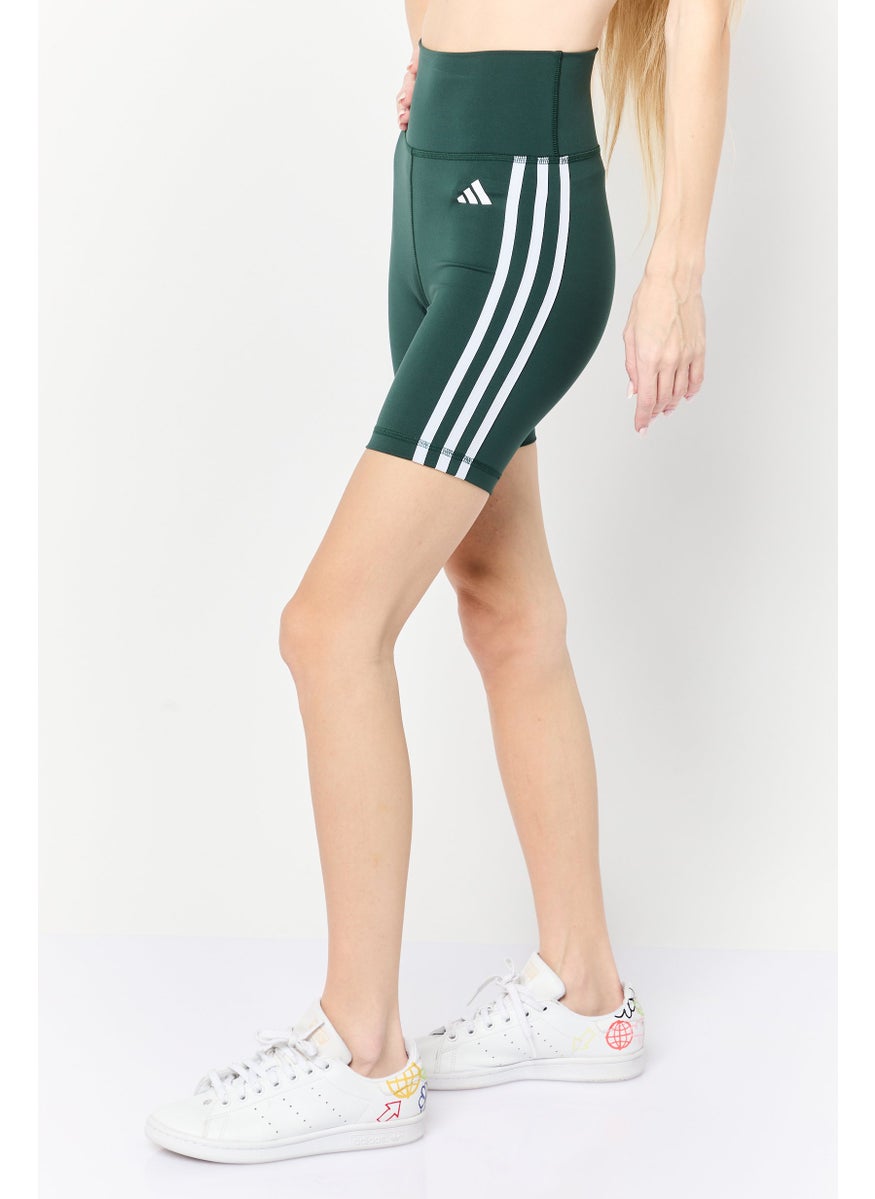 Adidas Women Tight Fit Training Bike Shorts, Dark Green  - Image 3