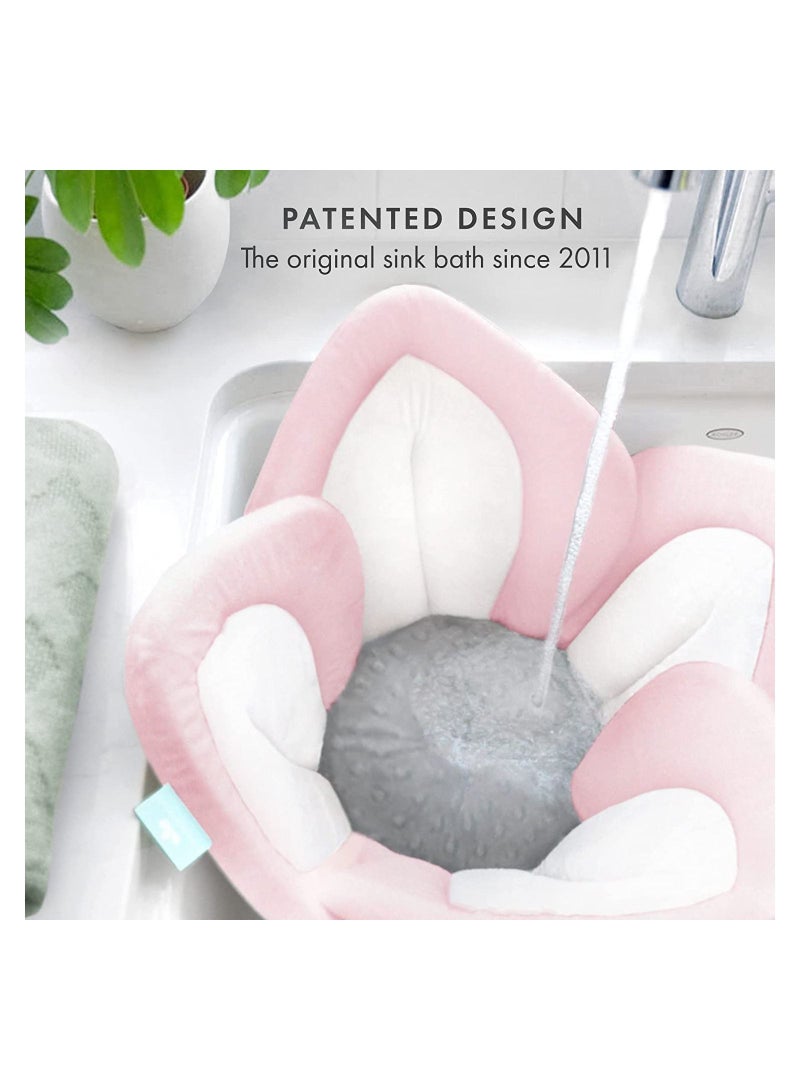 Gonice Blooming Lotus Baby Bath Seat Flower Shaped Comfortable Bathtub Baby Bath Seat Premium Baby Bathtub Newborn and Baby Essentials Baby Gift Fits Most Sink  - Image 2