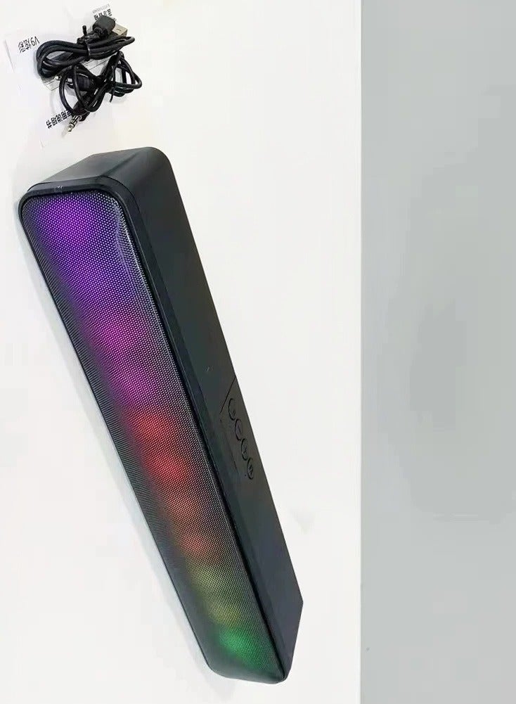 SHIOU M8 Portable Bluetooth Speaker with RGB Lighting, Dual 6W Sound, TF/USB/FM Support - Image 2