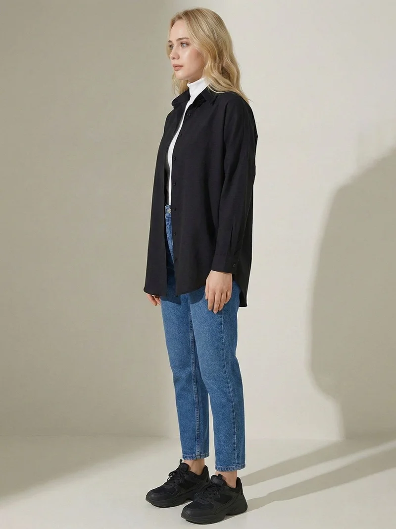 BIG DART BDART Relaxed Fit Poplin Shirt with Button Closure